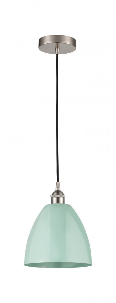 Plymouth - 1 Light - 9 inch - Brushed Satin Nickel - Cord hung - Mini Pendant