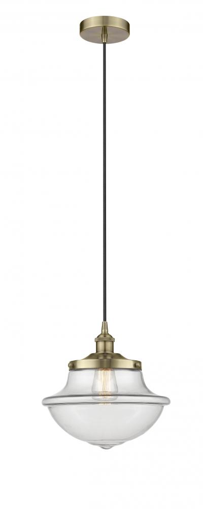 Oxford - 1 Light - 12 inch - Antique Brass - Mini Pendant