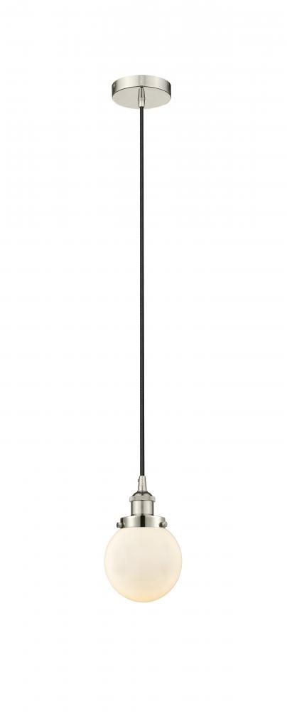 Beacon - 1 Light - 6 inch - Polished Nickel - Cord hung - Mini Pendant