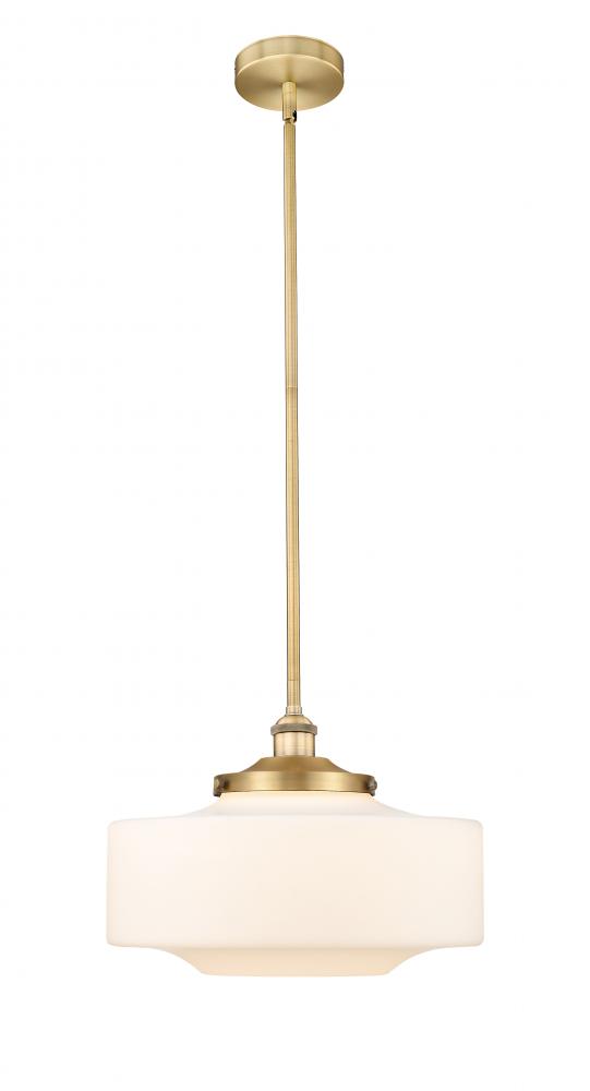 Bridgeton - 1 Light - 12 inch - Brushed Brass - Stem Hung - Mini Pendant