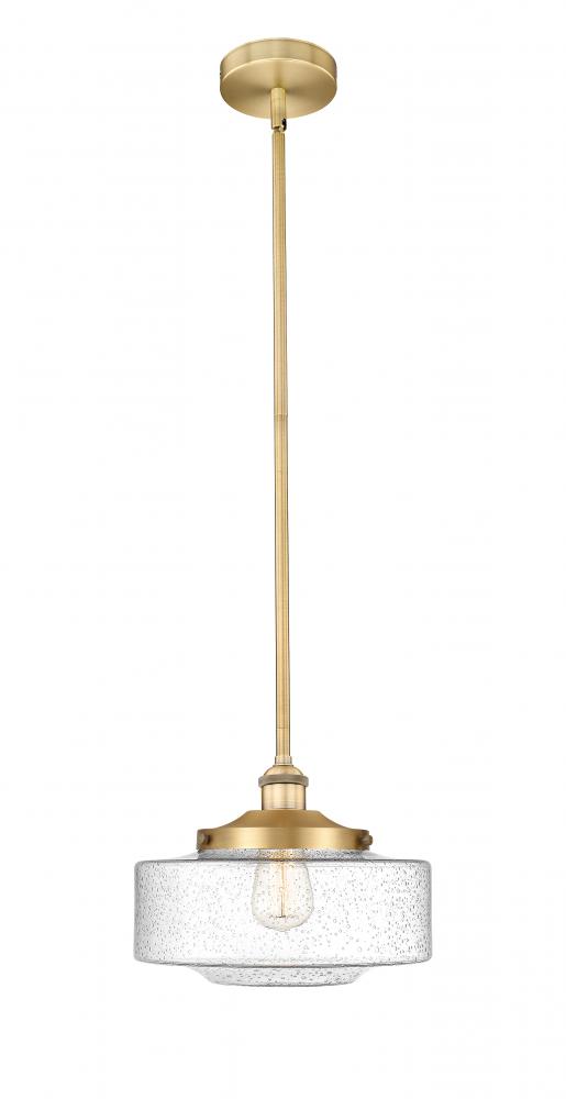 Bridgeton - 1 Light - 12 inch - Brushed Brass - Stem Hung - Mini Pendant