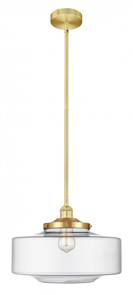 Bridgeton - 1 Light - 12 inch - Satin Gold - Stem Hung - Mini Pendant