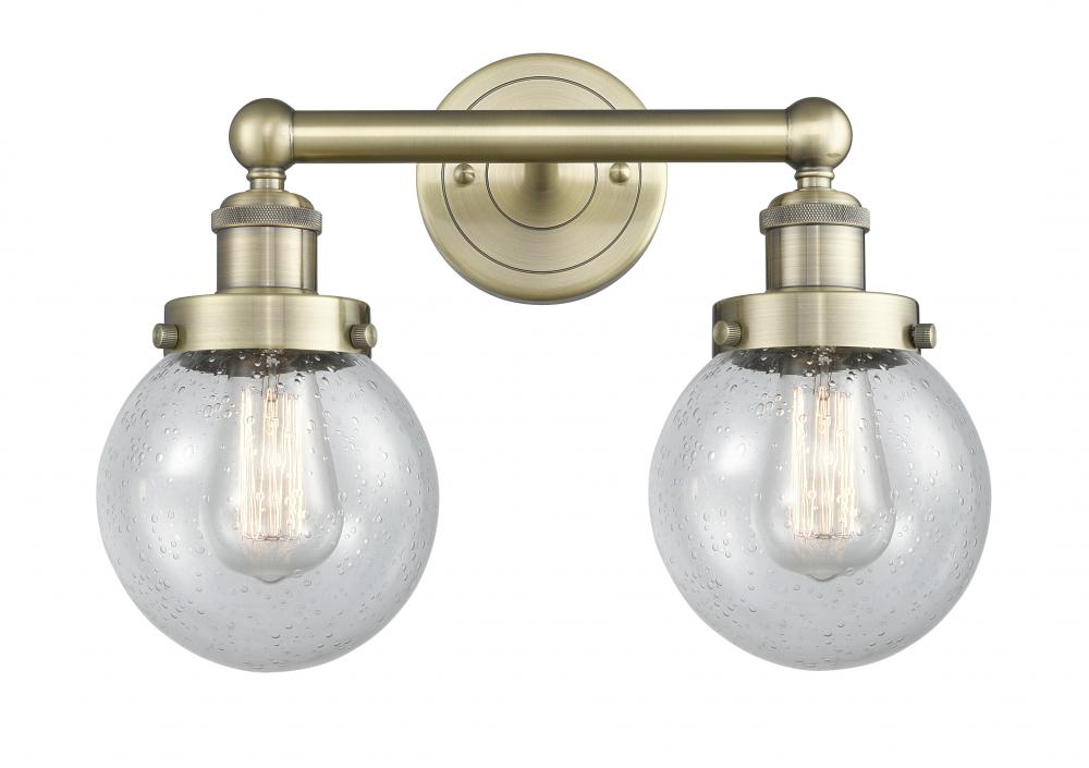 Beacon - 2 Light - 15 inch - Antique Brass - Bath Vanity Light