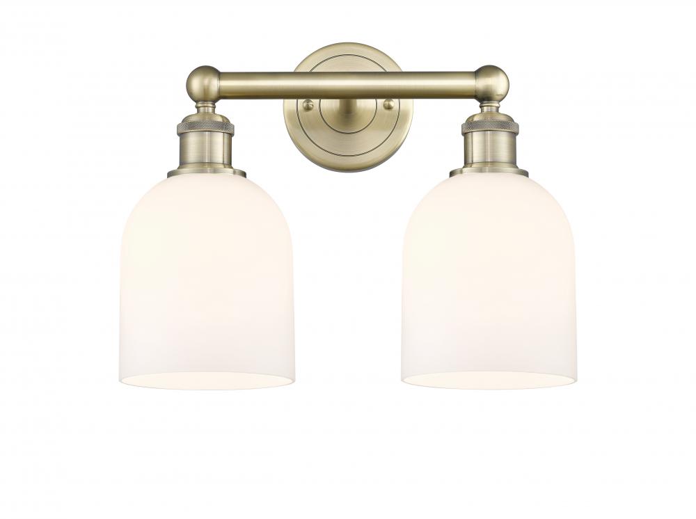 Bella - 2 Light - 15 inch - Antique Brass - Bath Vanity Light