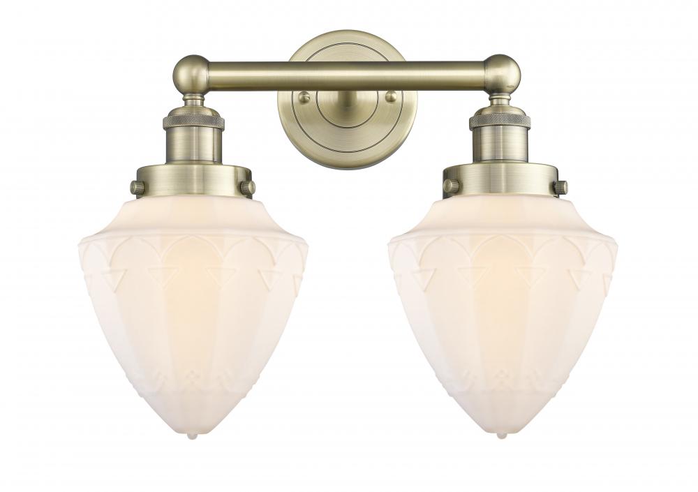 Bullet - 2 Light - 15 inch - Antique Brass - Bath Vanity Light