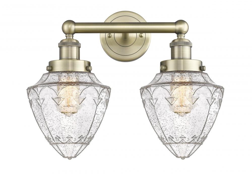 Bullet - 2 Light - 15 inch - Antique Brass - Bath Vanity Light