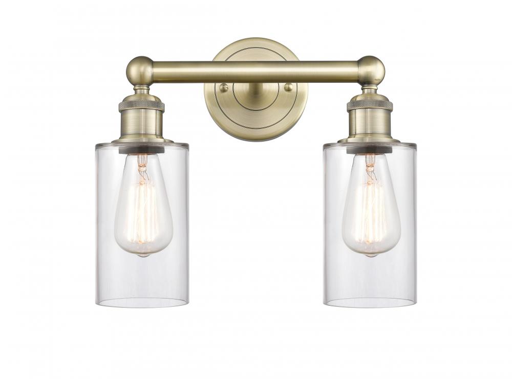 Clymer - 2 Light - 13 inch - Antique Brass - Bath Vanity Light