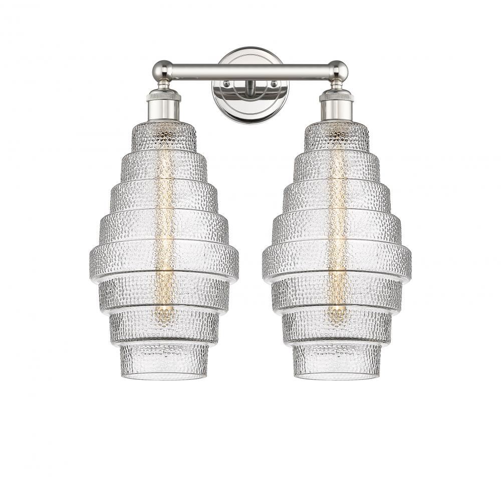 Cascade - 2 Light - 17 inch - Polished Nickel - Bath Vanity Light