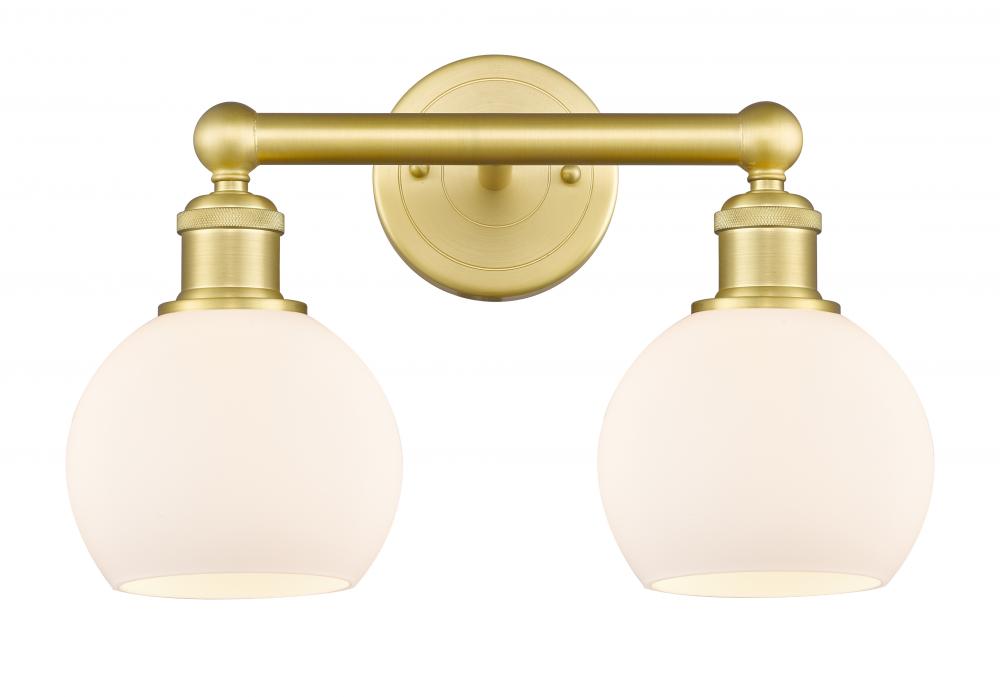 Athens - 2 Light - 15 inch - Satin Gold - Bath Vanity Light