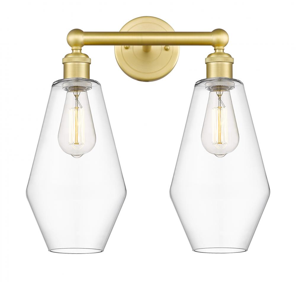 Cindyrella - 2 Light - 16 inch - Satin Gold - Bath Vanity Light