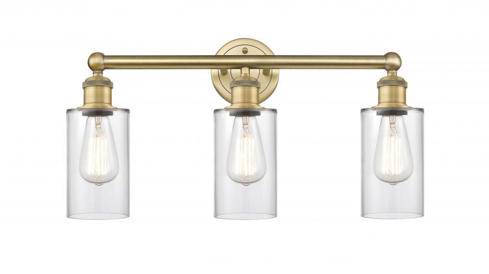 Clymer - 3 Light - 22 inch - Brushed Brass - Bath Vanity Light