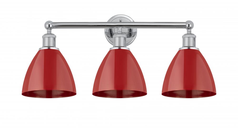 Plymouth - 3 Light - 26 inch - Polished Chrome - Bath Vanity Light