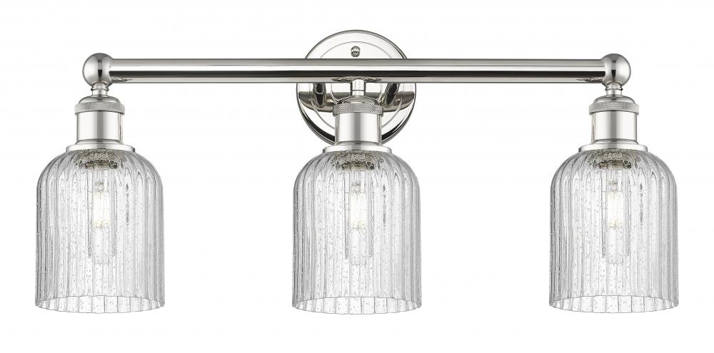 Bridal Veil - 3 Light - 23 inch - Polished Nickel - Bath Vanity Light