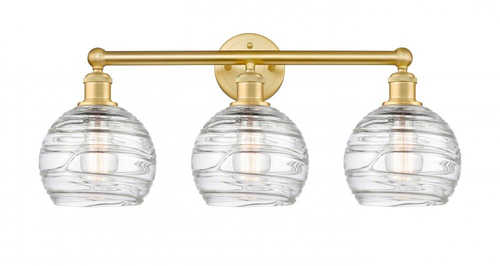 Athens Deco Swirl - 3 Light - 26 inch - Satin Gold - Bath Vanity Light