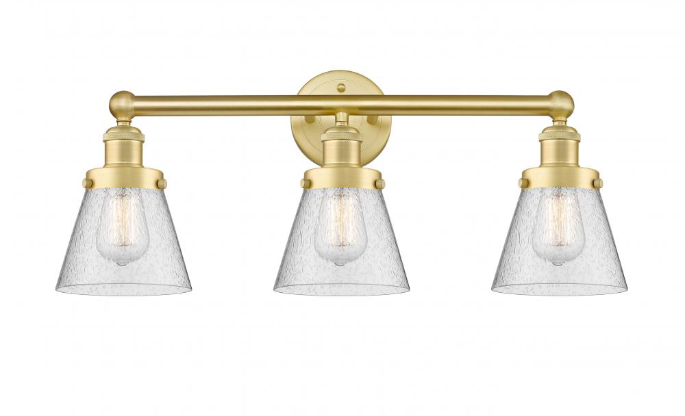 Cone - 3 Light - 24 inch - Satin Gold - Bath Vanity Light