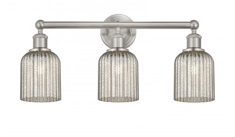 Bridal Veil - 3 Light - 23 inch - Brushed Satin Nickel - Bath Vanity Light