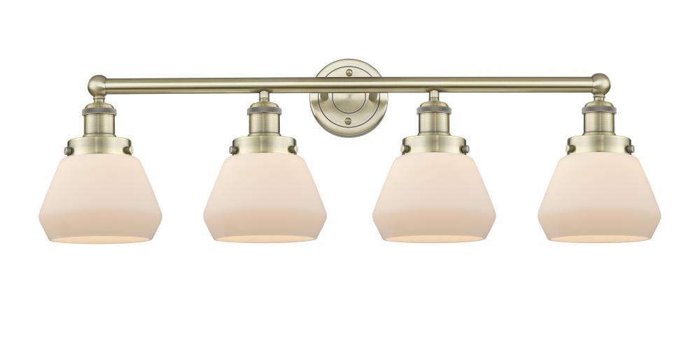 Fulton - 4 Light - 34 inch - Antique Brass - Bath Vanity Light