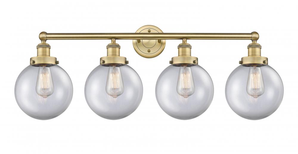 Beacon - 4 Light - 35 inch - Brushed Brass - Bath Vanity Light