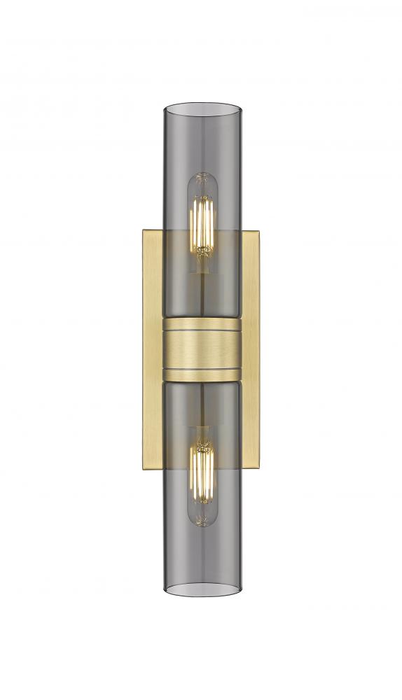 Boreas - 2 Light - 18 inch - Brushed Brass - Bath Vanity Light