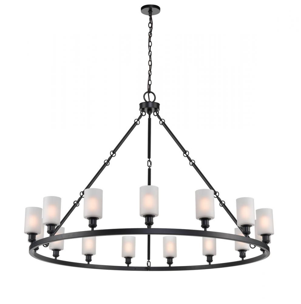 Clymer - 20 Light - 60 inch - Matte Black - Chain Hung - Chandelier