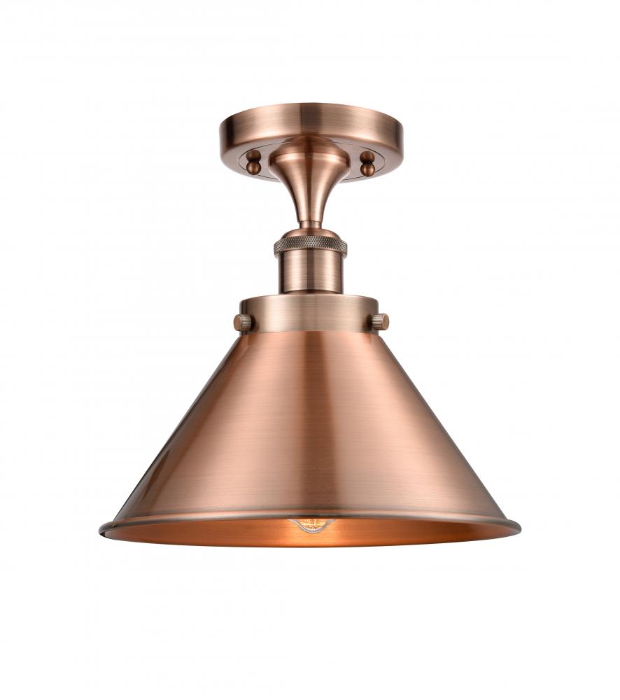 Briarcliff - 1 Light - 10 inch - Antique Copper - Semi-Flush Mount