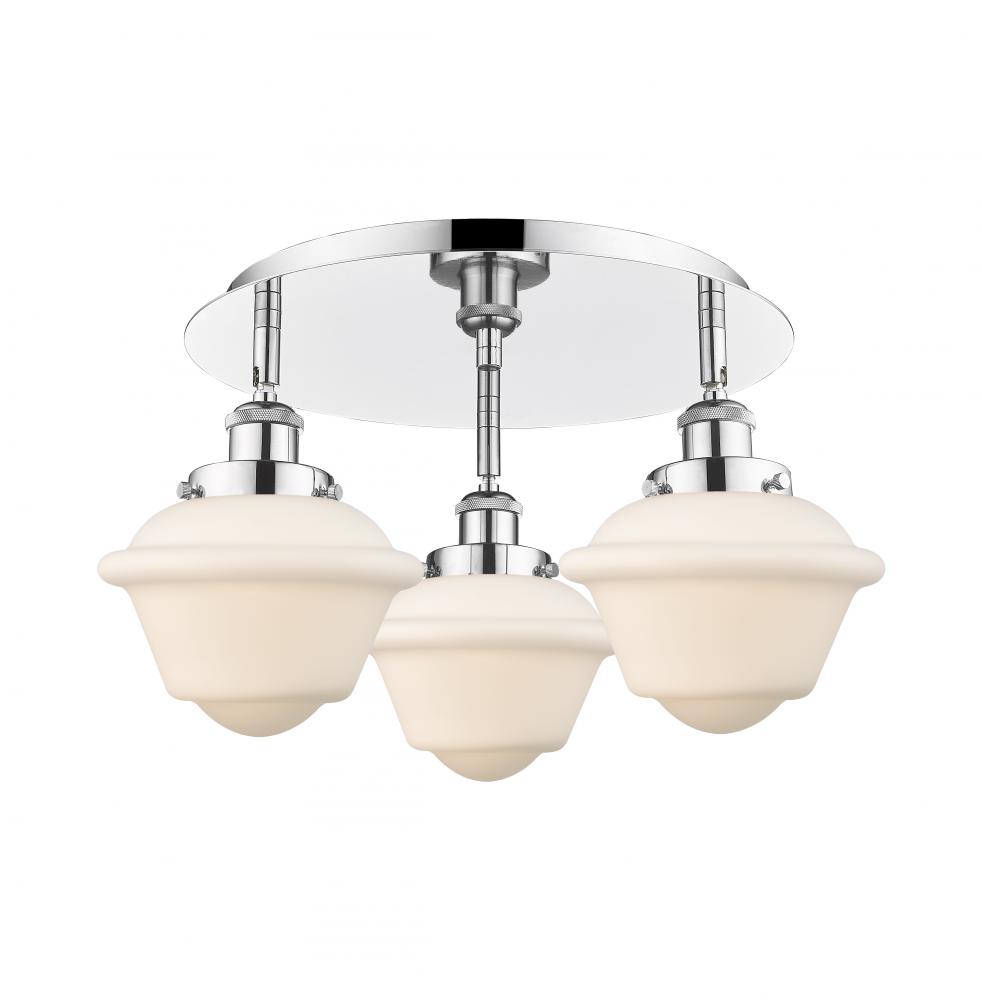 Oxford - 3 Light - 19 inch - Polished Chrome - Flush Mount