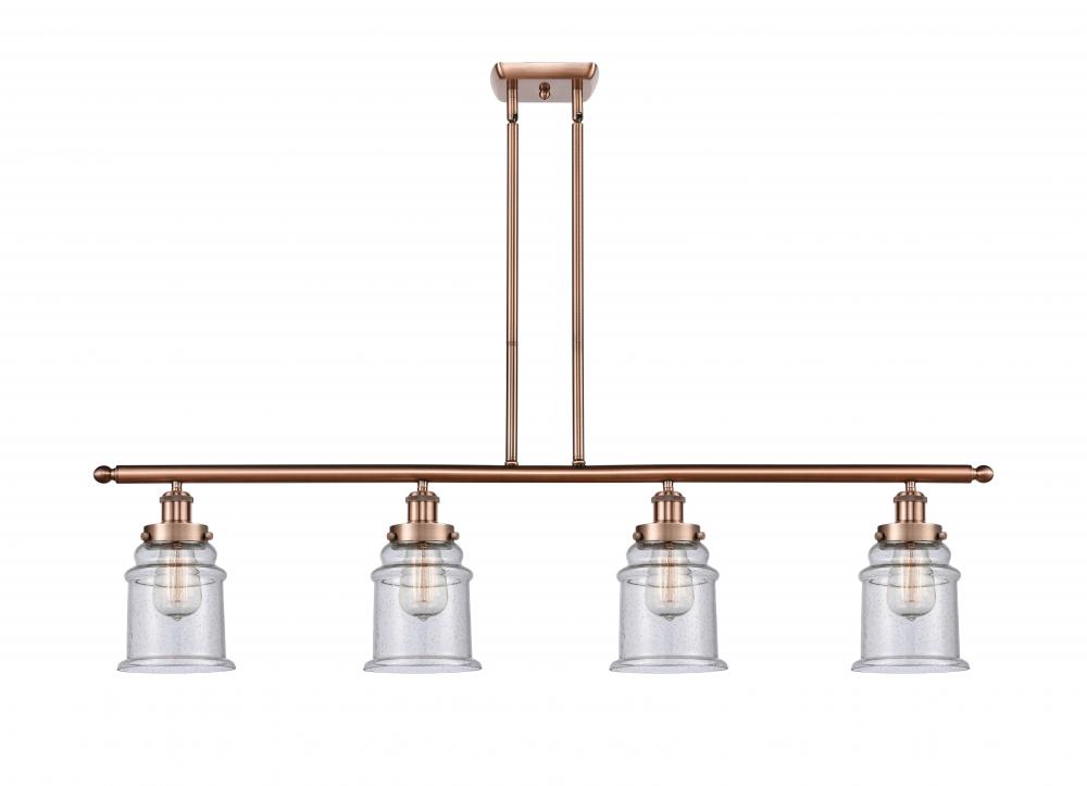 Canton - 4 Light - 48 inch - Antique Copper - Stem Hung - Island Light