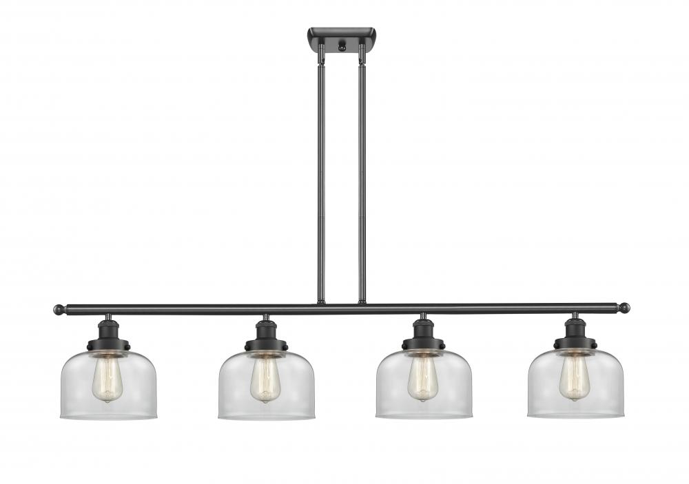 Bell - 4 Light - 48 inch - Matte Black - Stem Hung - Island Light