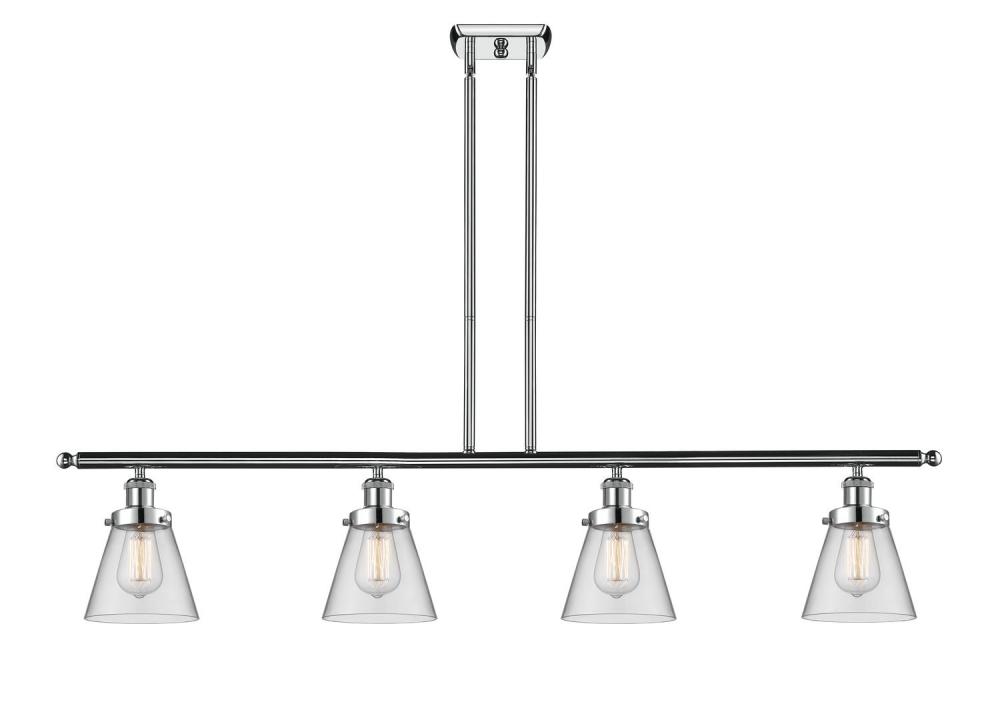 Cone - 4 Light - 48 inch - Polished Chrome - Stem Hung - Island Light