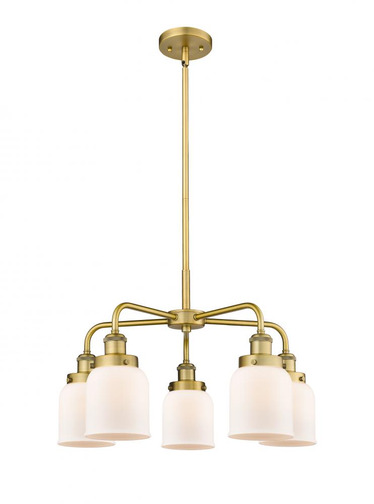 Cone - 5 Light - 24 inch - Brushed Brass - Chandelier