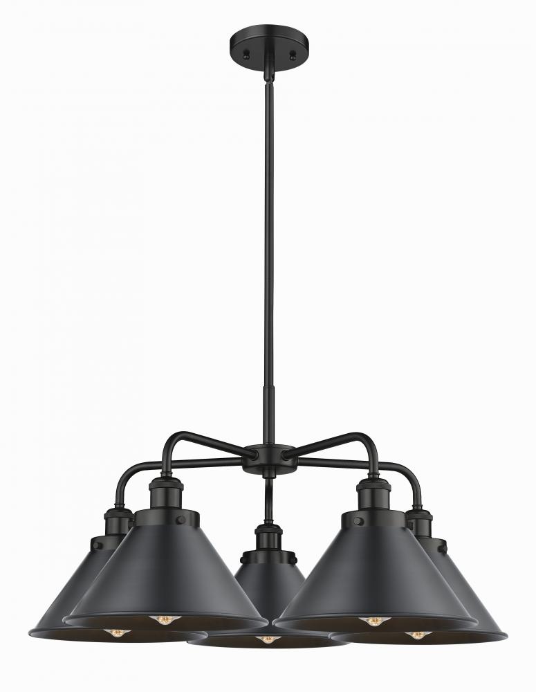 Ballston Urban - 5 Light - 27 inch - Matte Black - Chandelier