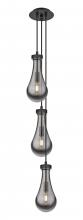 Innovations Lighting 103-451-1P-BK-G451-5SM - Owego - 3 Light - 7 inch - Matte Black - Multi Pendant