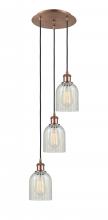 Innovations Lighting 113B-3P-AC-G2511 - Caledonia - 3 Light - 12 inch - Antique Copper - Cord Hung - Multi Pendant