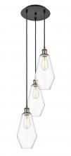 Innovations Lighting 113B-3P-BAB-G652-7 - Cindyrella - 3 Light - 14 inch - Black Antique Brass - Cord Hung - Multi Pendant