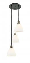 Innovations Lighting 113B-3P-BAB-GBD-751 - Bristol - 3 Light - 14 inch - Black Antique Brass - Cord Hung - Multi Pendant