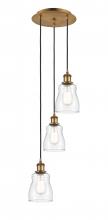 Innovations Lighting 113B-3P-BB-G392 - Ellery - 3 Light - 12 inch - Brushed Brass - Cord Hung - Multi Pendant