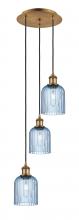 Innovations Lighting 113B-3P-BB-G559-5BL - Bridal Veil - 3 Light - 12 inch - Brushed Brass - Cord Hung - Multi Pendant