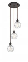 Innovations Lighting 113B-3P-OB-G1213-6 - Athens Deco Swirl - 3 Light - 12 inch - Oil Rubbed Bronze - Cord hung - Multi Pendant