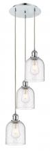  113B-3P-PC-G558-6SDY - Bella - 3 Light - 12 inch - Polished Chrome - Cord hung - Multi Pendant