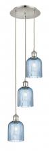 Innovations Lighting 113B-3P-PN-G559-5BL - Bridal Veil - 3 Light - 12 inch - Polished Nickel - Cord Hung - Multi Pendant