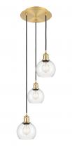 Innovations Lighting 113B-3P-SG-G122-6 - Athens - 3 Light - 12 inch - Satin Gold - Cord Hung - Multi Pendant