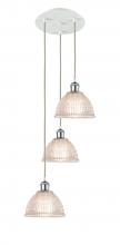 Innovations Lighting 113B-3P-WPC-G422 - Arietta - 3 Light - 15 inch - White Polished Chrome - Cord Hung - Multi Pendant