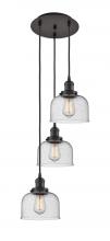 Innovations Lighting 113F-3P-OB-G74 - Cone - 3 Light - 14 inch - Oil Rubbed Bronze - Cord hung - Multi Pendant