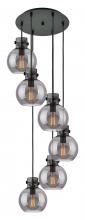 Innovations Lighting 116-410-1PS-BK-G410-8SM - Newton Sphere - 6 Light - 19 inch - Matte Black - Cord hung - Multi Pendant