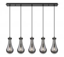  125-451-1P-BK-G451-5SM - Owego - 5 Light - 37 inch - Matte Black - Linear Pendant