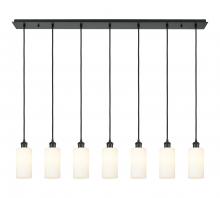 Innovations Lighting 127B-7P-BK-G434-7WH - Crown Point - 7 Light - 49 inch - Matte Black - Linear Pendant