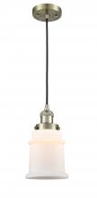 Innovations Lighting 201C-AB-G181 - Canton - 1 Light - 6 inch - Antique Brass - Cord hung - Mini Pendant