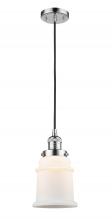 Innovations Lighting 201C-PC-G181 - Canton - 1 Light - 6 inch - Polished Chrome - Cord hung - Mini Pendant