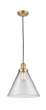 Innovations Lighting 201C-SG-G42-L - Cone - 1 Light - 12 inch - Satin Gold - Cord hung - Mini Pendant