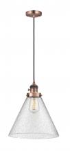 Innovations Lighting 201CSW-AC-G44-L - Cone - 1 Light - 12 inch - Antique Copper - Cord hung - Mini Pendant